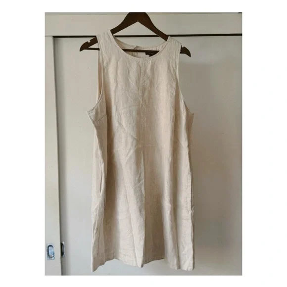 chinese dress ladies J. Crew linen/cotton dres with pocketss, Size 2  WashAshore Store